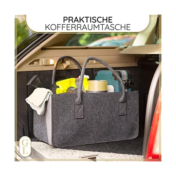 GLOBAL LIVING® Filztasche groß [31 Liter] I Ideal als Kaminholzkorb oder Geschenktasche I Vielseitiger Filztaschen… – Bild 7