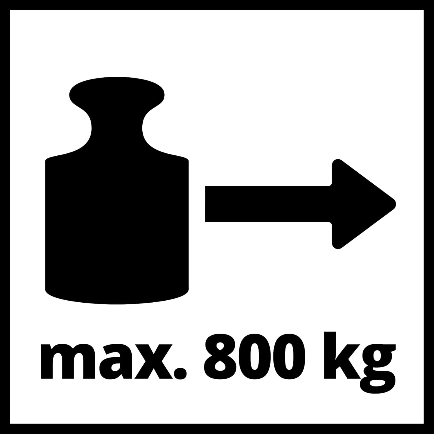 Icon indicating maximum load capacity of 800 kg