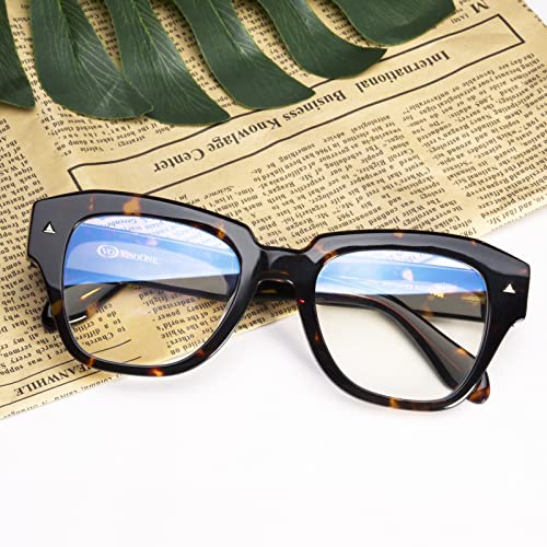 Image of VISOONE Acetate Blue Light Blocking Glasses Square with Anti Computer Glare for Gaming Women and Men GROUSE