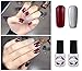 Produktbild joligel 2pcs Stamping semipermanentes Gel Nagellack Shellac Polish Soak Off Set 5 ml/PC wirtschaftliche Pediküre UV LED NAIL Design und Kunst, Burgund + Schnee Silber (Silber), Kombination für Winter