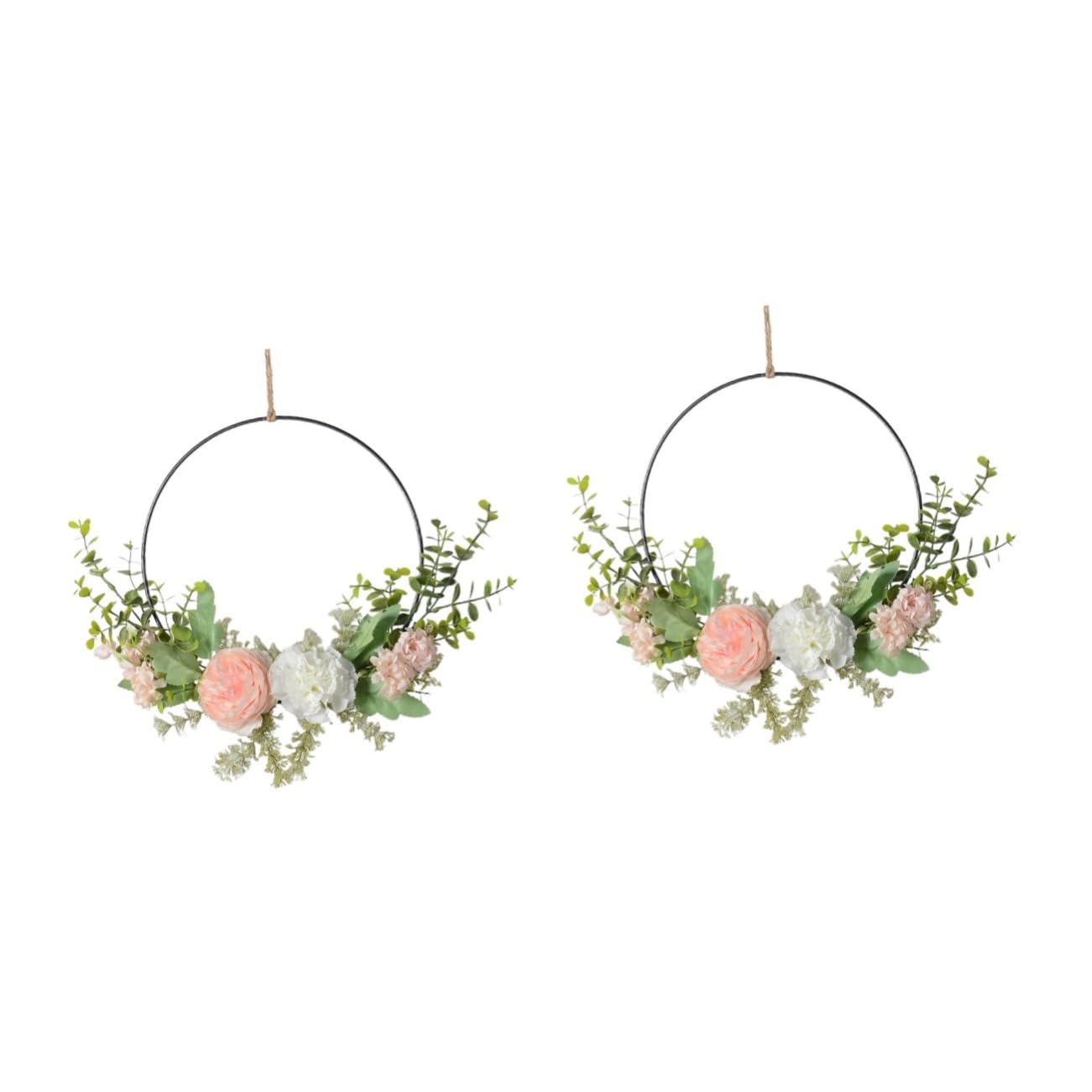 Alipis 2 Guirnaldas Artificiales Colgantes De Imitación De Eucalipto para Exteriores Marco De Pared Coronas De Otoño para Decoración De Puerta De Entrada Cesta De