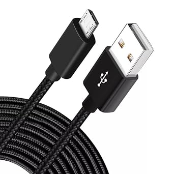 Braided USB Cable Charging Cord/Charger Power Lead Wire Compatible with Sony Xperia Z2 SGP521 Tablet/Black / (1m / 3.3ft)