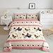 Feelyou Rooster Decor Comforter Twin Size with 1 Pillow Case Geometric Comforter Set Geometry Bedding Set Farm Animal Quilted Duvet Set for Boys Girls Kids Adults