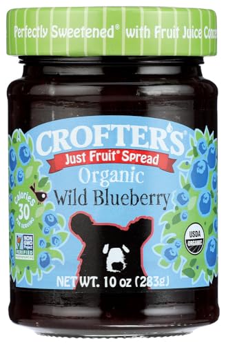 Crofter's Organic, Just Fruit Spread, Organic Wild Blueberry, 10 ...