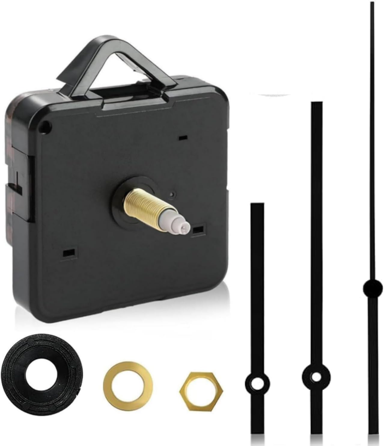 1Set Clock Mechanisms Battery Powered,Silent Quartz Clock Mechanism Movement Long and Short Shaft，DIY Quartz Wall Clock Mechanisms,Motor Replacement Repair Parts Kits (Black)-image-25