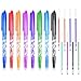 ZORRA 8 Radierbarer Kugelschreiber Löschbarer Stift, 8 Farben Löschbarer Gelstift mit 8 Nachfüllungen, Tintenroller Radierbar Gelstifte für Kinder Studenten Schulanfänger (0,5 mm, 8 Farben)