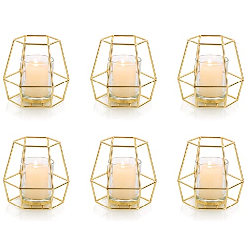 Nuptio Pillar Candle Holder Gold Candle Holders for Pillar Candles
