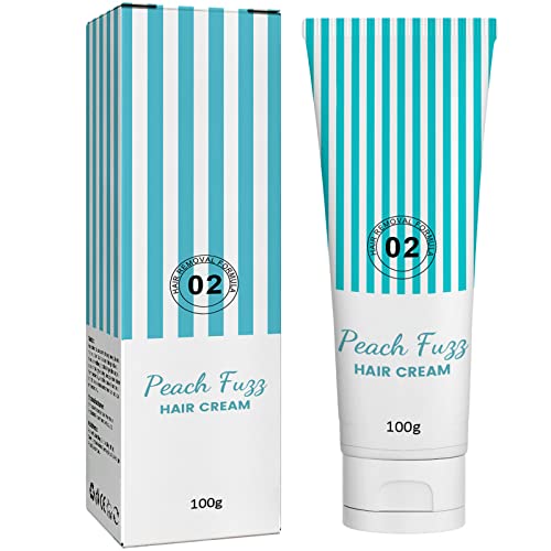 Skinetic Peach Fuzz Hair Removal Cream, Peach Fuzz Hair Cream, Refreshing and Gentle Facial Hair Removal Cream for Facial Mustache, Lip Hair, Fine Hair