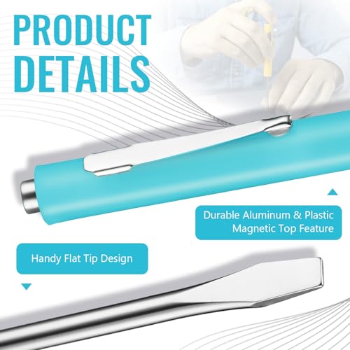 Image of Honoson 25 Pcs Pocket Screwdriver Mini Tops and Pocket Clips Magnetic Slotted Small Screw Driver with a Single Blade Head for Mechanical, Electrician (Light Blue)