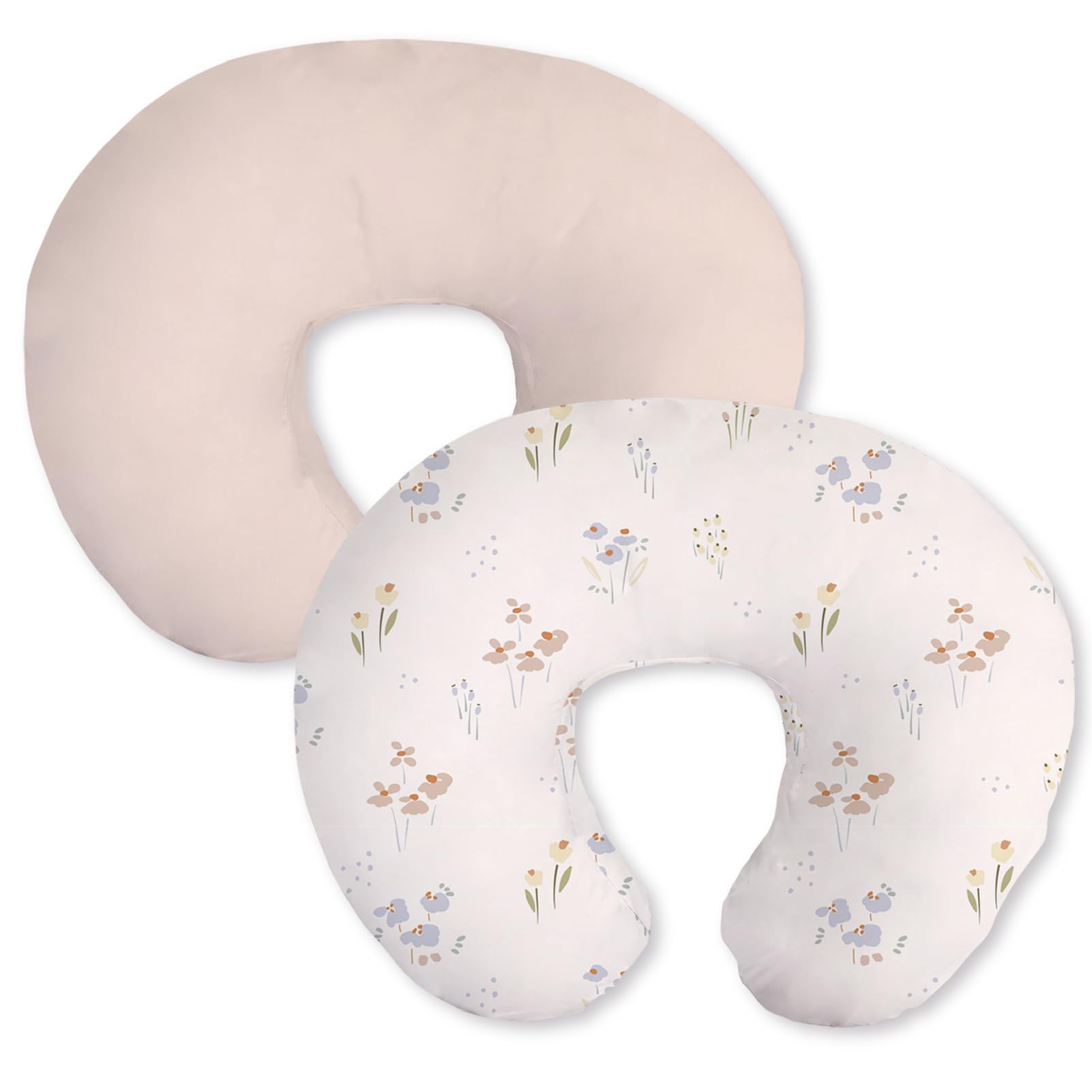 Little Grape Land Nursing Pillow Covers 2 Pack, Soft &amp; Breathable Removable Breastfeeding Pillows Covers for Feeding Pillows, Nursing Pillow Slipcover for Baby Girls Boys, (Wilderberry)
