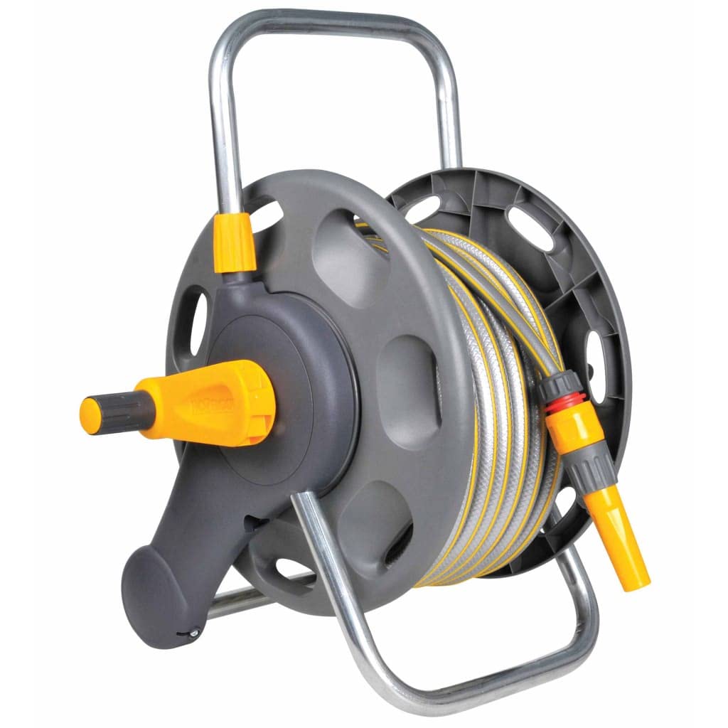 Hozelock Hose Reel 60M 2 In 1 With 50M Of Hose Stands Free Or Wall Mountable from B&Q