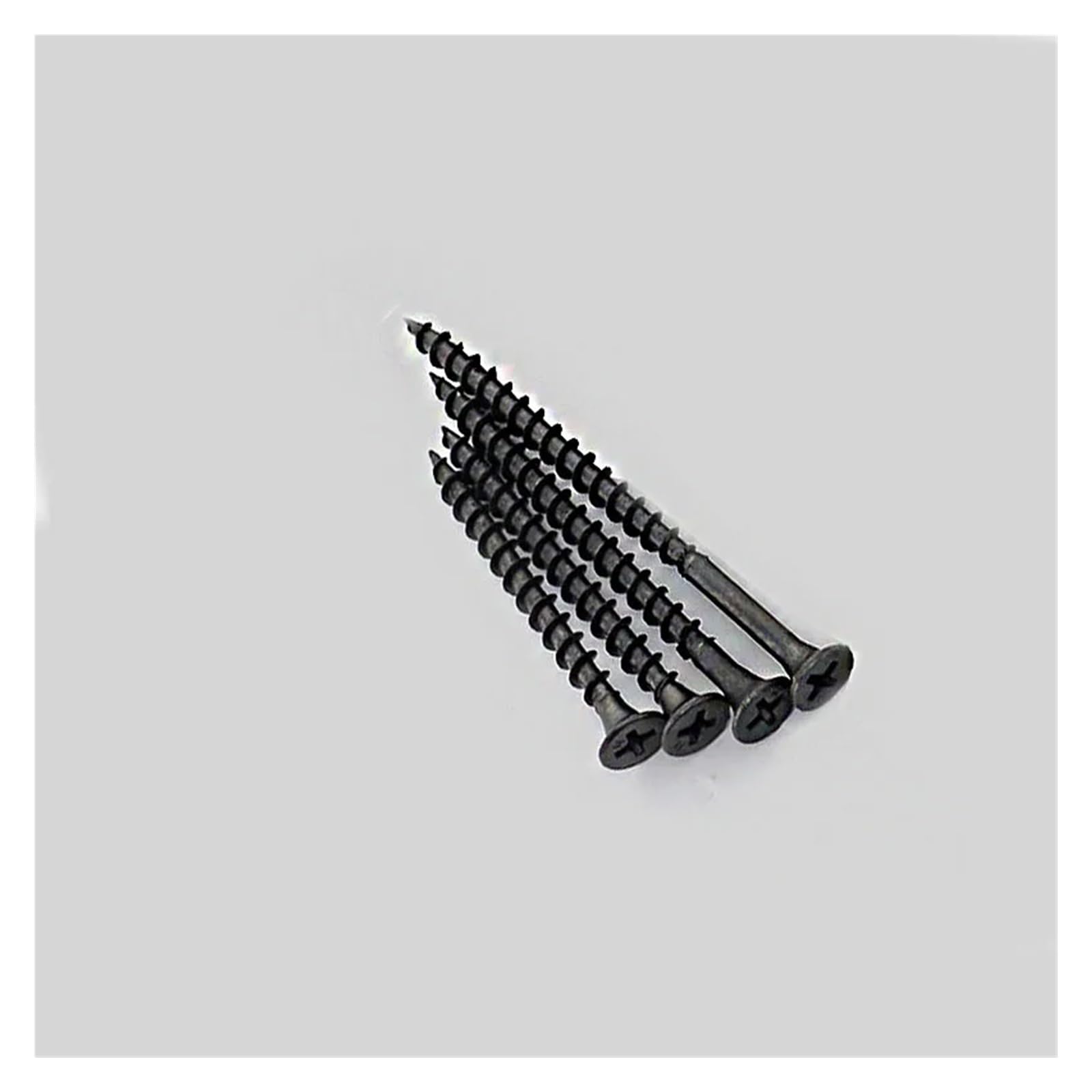 Viti a filetto singolo, viti per legno multiuso, Vite autofilettante M4 Testa svasata a croce Acciaio al carbonio autofilettante Colore zinco nero Vite for cartongesso con punta in zinco Vite Phillips