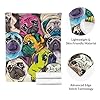 Pug Lovers' Cute Watercolor Pug Dogs Print Ultra Soft Fuzzy Flannel Throw Blanket, Cozy Plush Decor for Couch, Home, Bed, Christmas, Birthday Gifts, 60x50 inches #5