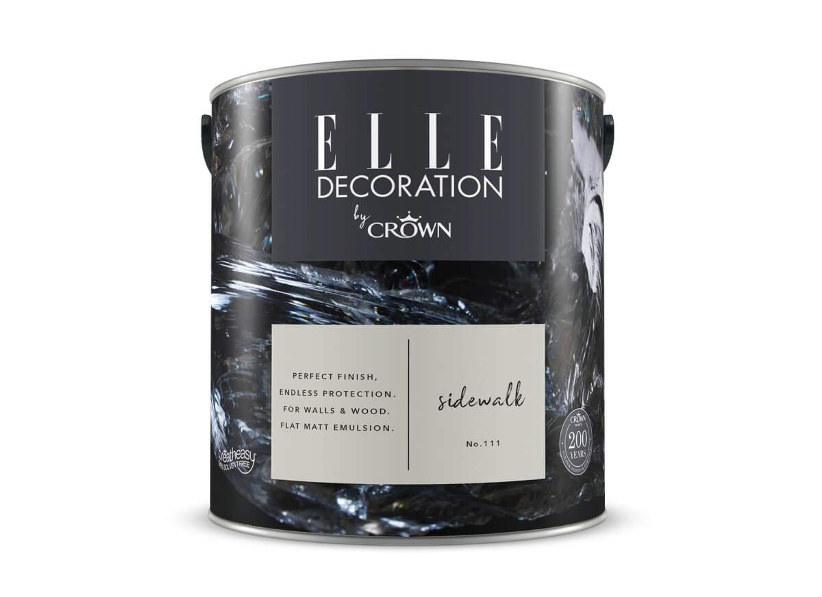 ELLE Decoration by CROWN 2.5L Flat MATT Emulsion Paint - Sidewalk No 111