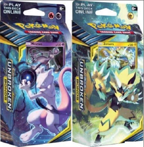 Pokemon Sun & Moon Unbroken Bonds Theme Decks Mewtwo & ZERAORA
