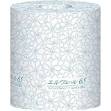 エルヴェール トイレットティシュー シングル 65m 個包装(ミシン目入り) 1ロール 100パック