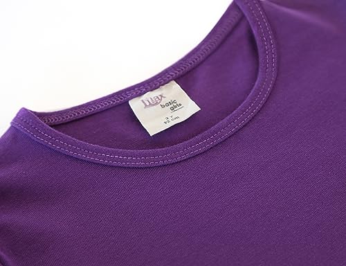 Image of Lilax Girls Short Puff Sleeve Cotton T-Shirt, Toddler & Little Girls Top | 95% Cotton Puff Sleeve Tee; Crewneck, Short Sleeve; Toddler & Girls Sizes 2T-12; for School, Play & Everyday; Machine Wash