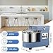 Commercial Dough Mixer 8Qt, 450W Dual Rotating Dough Kneading Machine with Stainless Steel Bowl, Security Shield & Timer, Heavy-Duty Commercial Stand Mixer for Bakeries Pizzeria