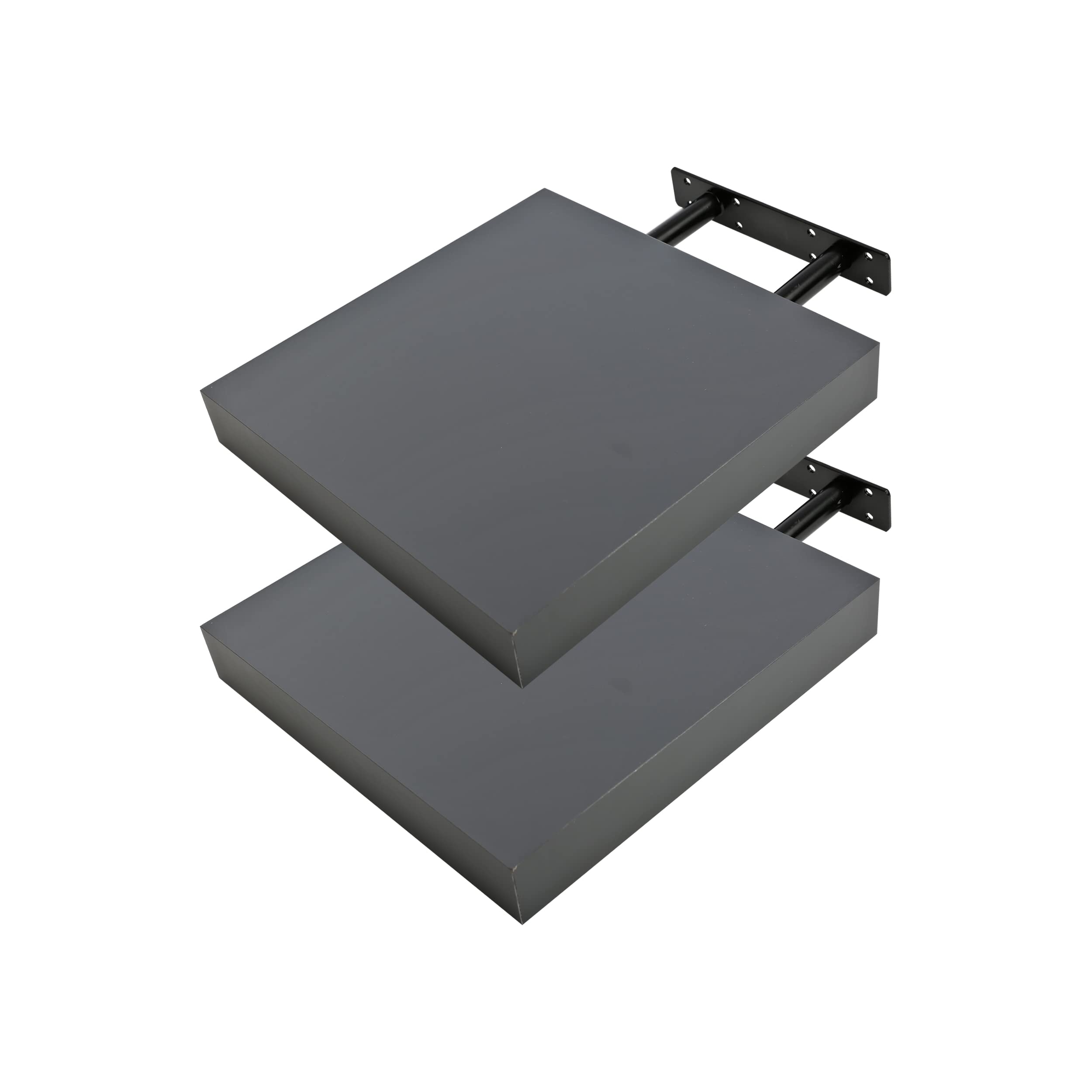 Etrexonline Estante de Pared 25x25x4cm Color Wengue, Balda Flotante Pared de Madera Fijación Invisible, Estantes de Almacenamiento Decorativos, Ideal para Salón, Habitación, Pasillo, etc.. — view 32