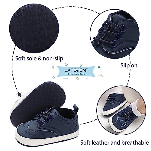 Lafegen Baby Boys Girls Classic Pu Leather Loafers Soft Sole Oxford Dress Shoes First Walking Flat Moccasins Casual Sneaker thumb #3