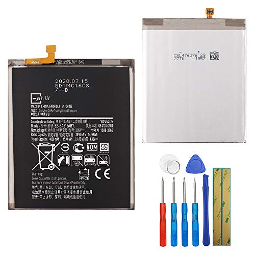 E-YIIVIIL Replacement Battery EB-BA515ABY Compatible with Samsung Galaxy A51 2019 SM-A515F SM-A515G with Tools