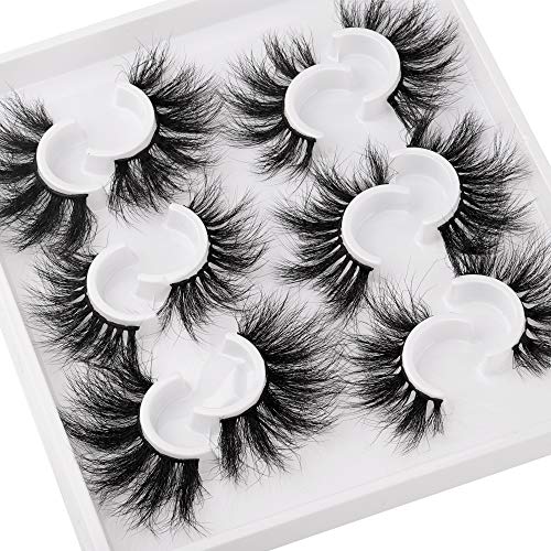 JIMIRE Mink Lashes 6 Styles Mixed Fluffy Lashes Luxury Long False Eyelashes 10D High Volume Dramatic Thick Fake Lashes Pack