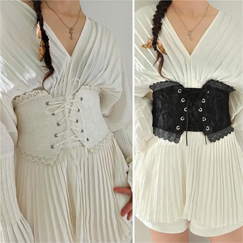 Elegant Ladies Corset Belt Female Elastic Lace Cummerbund Tie Rope Accessories for Women Dress coat Waistband2