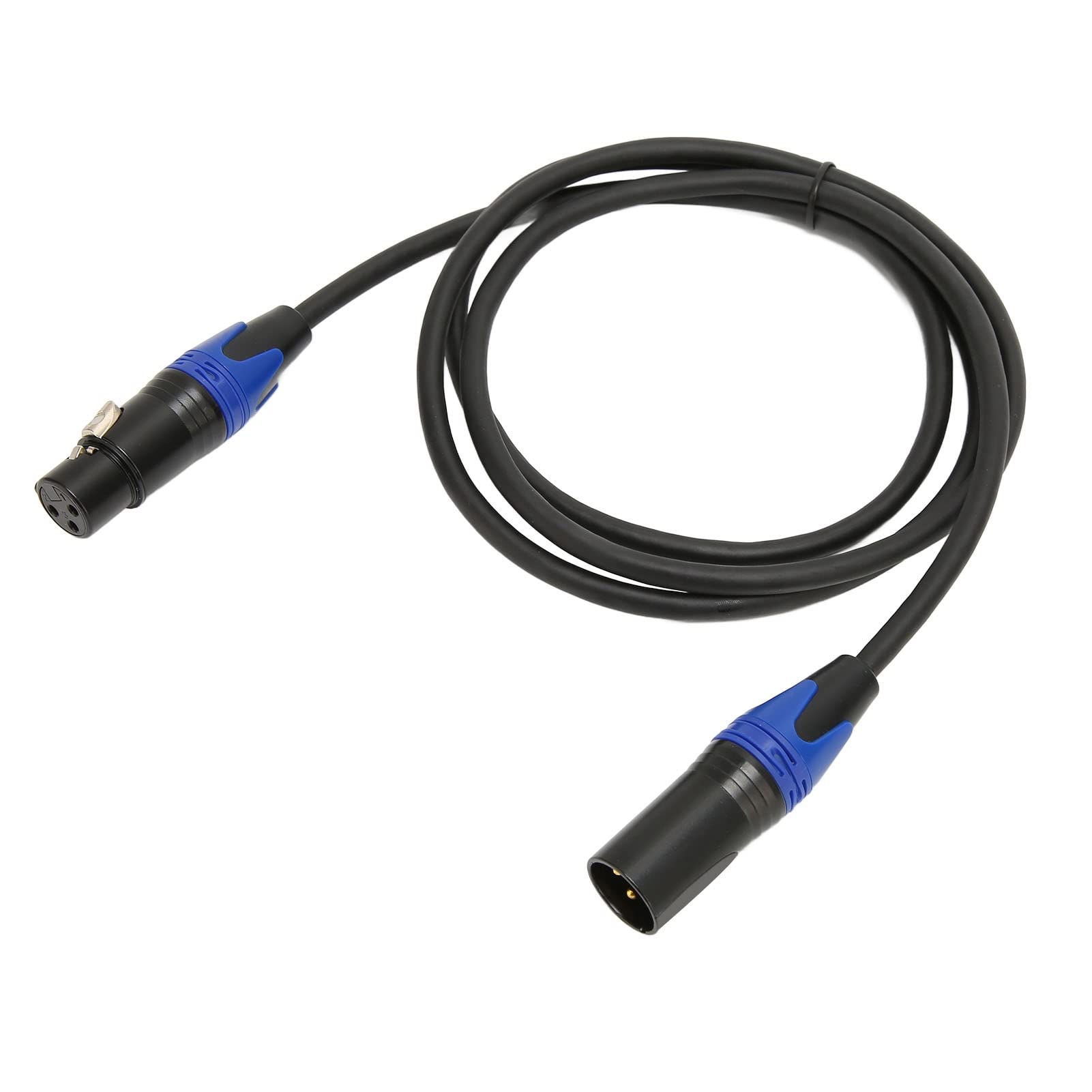 XLRオスからメスケーブル、3ピンシルバープレートHiFiサウンドコード、ノイズレス・ロスレス マイクアンプミキサー用セルフロックコネクタ付きXLRマイクケーブル、4.9ft