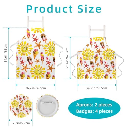 Tablier de serveuse multicolore pour le travail en restaurant et bistrot - 2