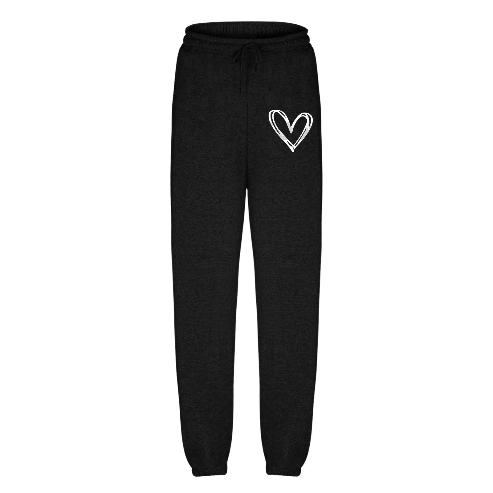 XUNRYAN Sweatpants Womens Baggy Sports Sweat Pants High Waisted Drawstring Harem Pants Outdoor Athletic Joggers w Pockets