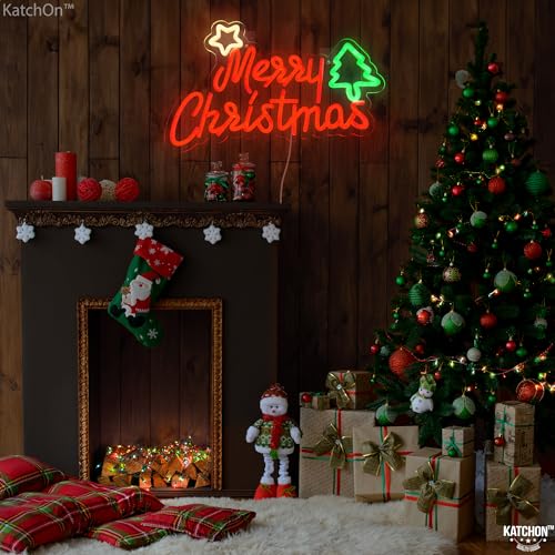 Image of KatchOn, Merry Christmas Light Up Sign - Large, 17x11 Inch | Merry Christmas Neon Sign | Lighted Christmas Sign for Christmas Tree Decorations | Merry Christmas Led Sign, Christmas Party Decorations
