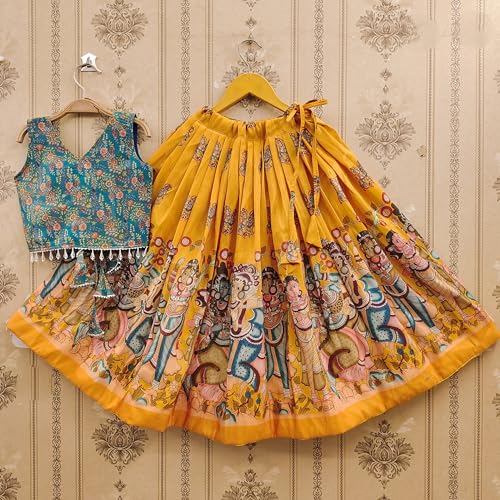 Image of Girls Simar Soft Silk New Traditional Printed Readymade Lehenga Choli -Ethnic Wear Wedding Outfits (Suitable For Girls 2 To 8 Year)