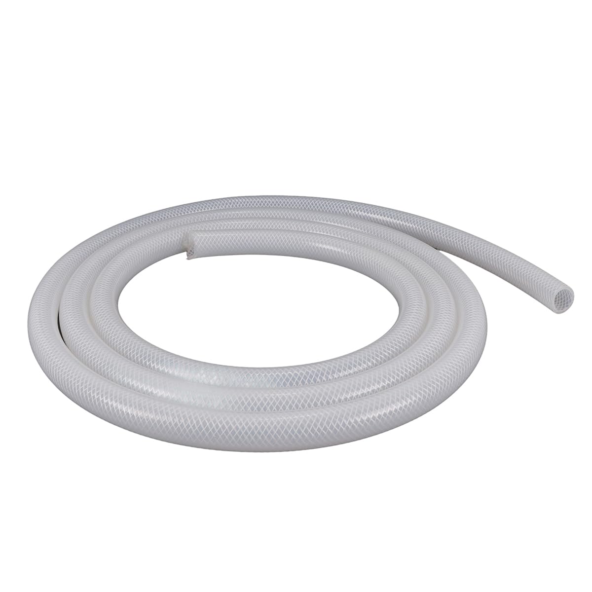 Tubo flessibile in PVC intrecciato in tessuto da 19x25 mm (3/4" x 1") ID x OD – Rotolo da 3 m Tubo trasparente ad alta pressione per aria compressa e acqua