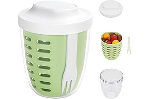 Keep It Fresh Salad Cup with Fork, Lid and Drain Baskets