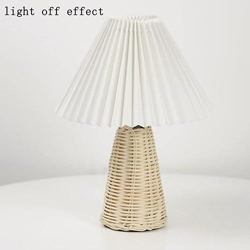 Miniatura 3 de YCLZNB Lámpara de mesa, lámpara de mesa de tela, LED, 3 W, tejida a mano, alimentada por USB, simplicidad de estilo japonés, se puede utilizar en