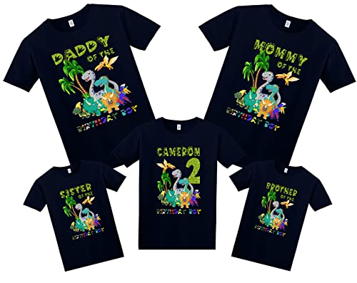 Dinosaur Birthday Shirt, Dinosaur Custom Shirt, Personalized Dinosaur Shirt, Dinosaur family shirts, Dinosaur matching family Birthday Shirt, Birthday t-shirt for girls and boys