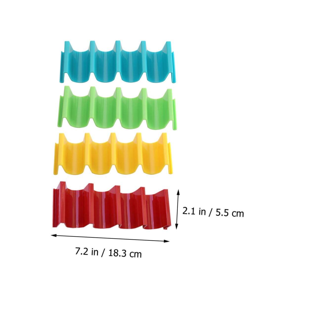 FUNOMOCYA 4pcs Tortilla Stand Taco Holder Plate Taco Shell Rack Home Taco Rack Mexican Pancake Stand Comal for Tortillas Stand up Tacos Single Taco Holder Taco Shell Stand up Plastic Pp