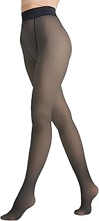 Sponsored Ad - LABELLA 200D Fleece Lined Sheer Look Tights,Fake Translucent Pantyhose,Warm Thick leggings for winter
