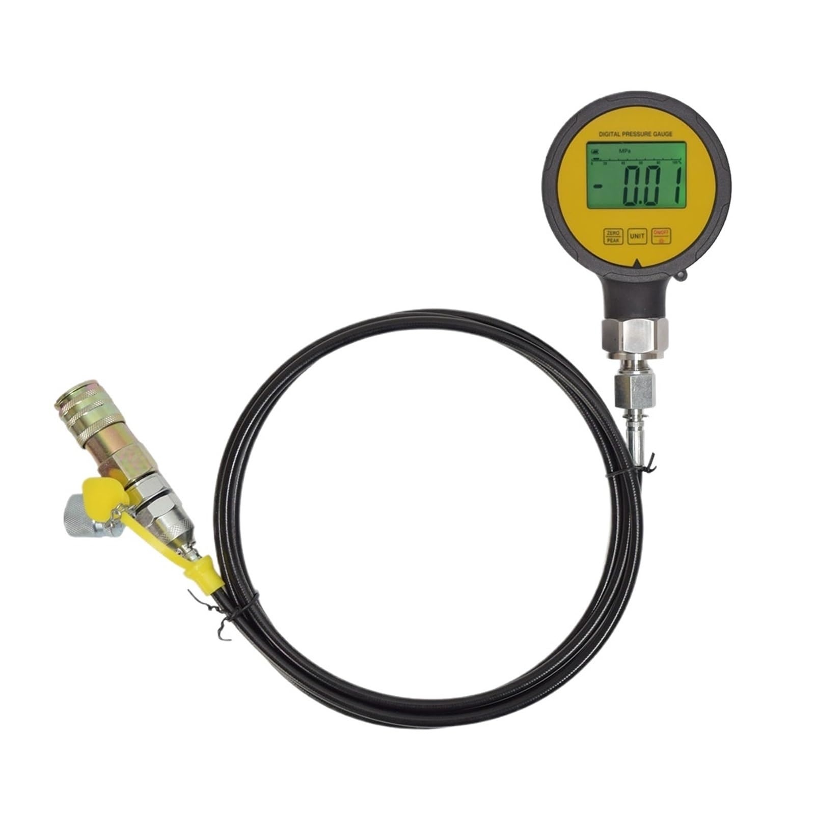 Manómetro digital de precisión, kit de manómetro hidráulico de 600 bar G1/4 Precisión 1% for acoplamiento de excavadora Komatsu(2m Cable)