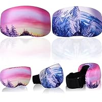 LUYANFX 2er Set Skibrille Schutzhülle, Mikrofaser Goggle Cover für Ski & Snowboard, Schutz vor Kratzern & Staub, Ideal für Reisen & Après-Ski (D)