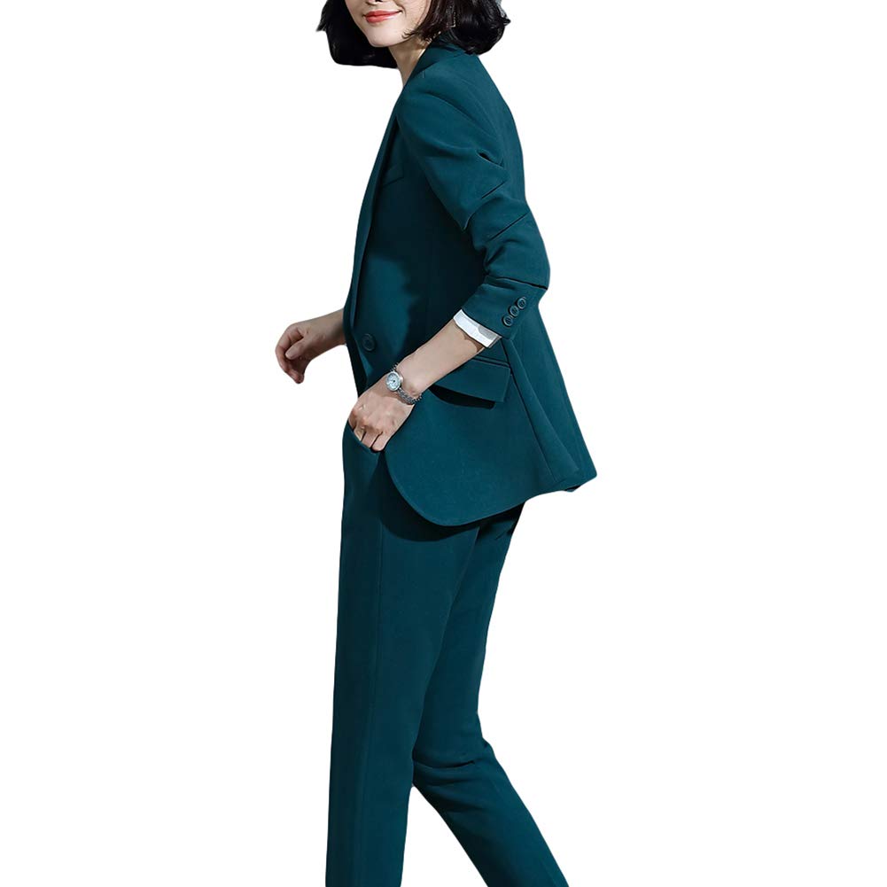 YFFUSHI Hosenanzug Damen Business Slim Fit Anzug Set Langarm Elegant Blazer Mit Outfit für Office