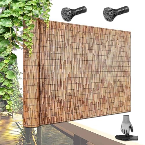 Valla De Caña Natural para Jardín Vallas Cañizo Bambú De 0.8m A 15m De Largo Caña De Bambu Valla De Privacidad Privacidad Balcon Rollos De Cercas Decorativas