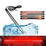  Qiorange LED Rücklicht Streifen 48LED Strip Licht Wasserdicht Lichtleiste Hecktür Tagfahrlicht Rücklicht Blinker Bremse Umdrehungs Signal Schwanz Streifen Licht DC 12V (48 SMD)