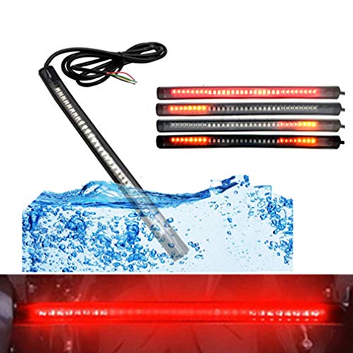 Qiorange LED Rücklicht Streifen 48LED Strip Licht Wasserdicht Lichtleiste Hecktür Tagfahrlicht Rücklicht Blinker Bremse Umdrehungs Signal Schwanz Streifen Licht DC 12V (48 SMD)