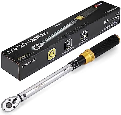 Aurlloct 3/8 Inch Drive Click Torque Wrench 3-30 Nm Black