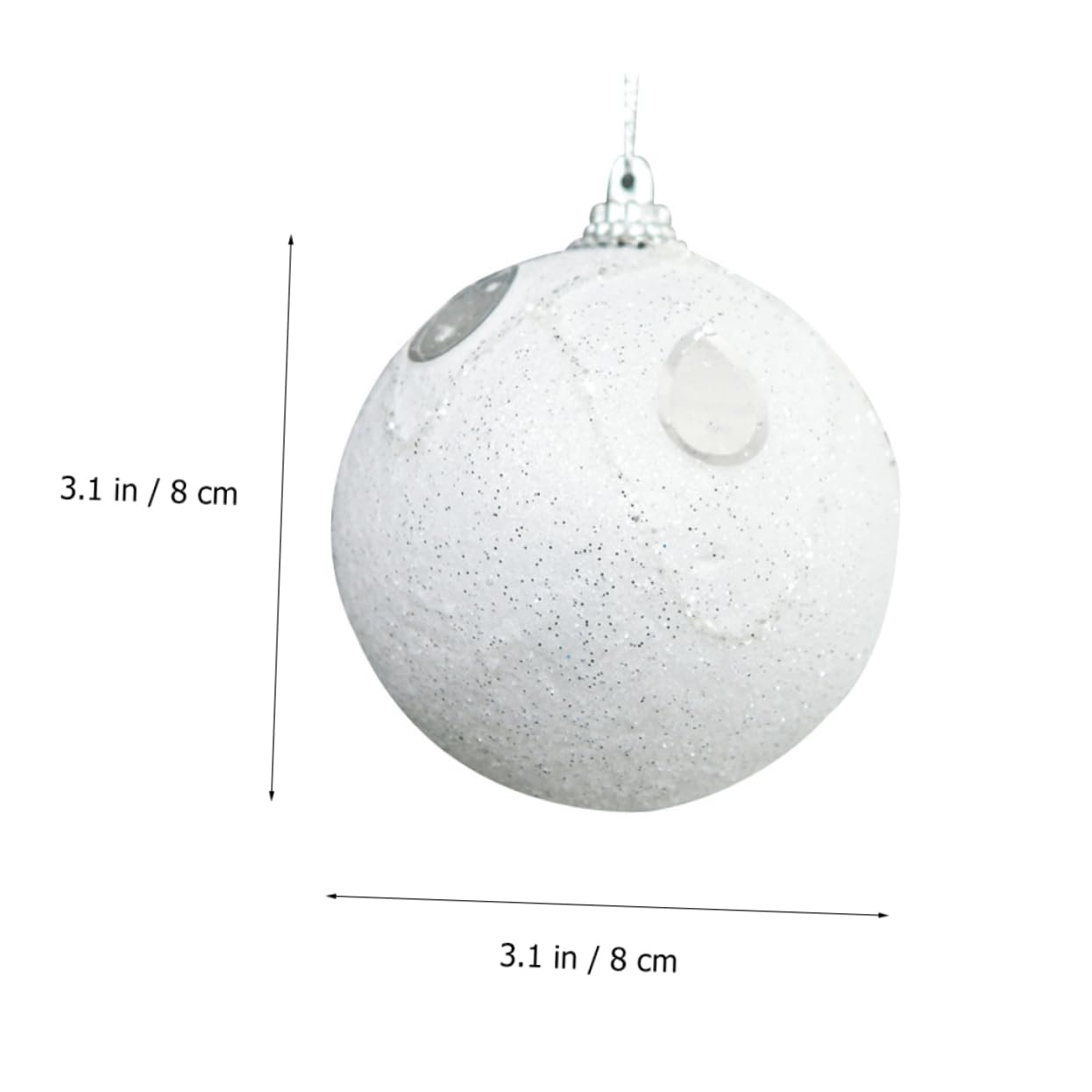 Ciieeo 10 Bolas De Navidad para Decoración De Boda Adornos Navideños con Purpurina Accesorios para Árbol De Navidad Decoración De Navidad Inastillable Decoración para Fiesta De