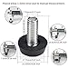 GLE2016 Plastic Leveling Foot Adjuster Screw On Mount Type 8mm x 20mm, 20 Pack