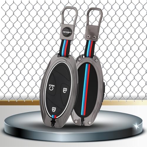 Image of KEYCEPT Metal Alloy Keycover Compatible for Hyundai Venue 2026 4 Button Smart Key Cover.(Short Keychain)