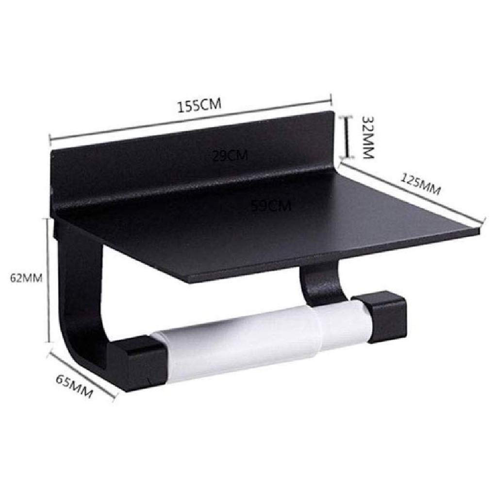 Metallo Carta igienica Holder-Bagno del Supporto del Tessuto di Carta con Un Telefono Mobile scaffale Forte Supporto di Carta igienica in Acciaio Inox con cremagliera del Telefono Cellulare