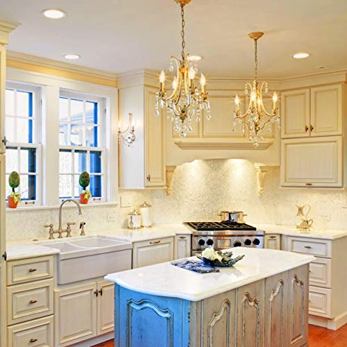 Anwio C35/Ca11 Flame Tip Chandelier Light Bulbs, Led Filament Bulb Candelabra E26 Base, Dimmable 4.5W (60W Equivalent) B11 E26 Medium Base, 2700K Warm White, 6 Pack #TOP2